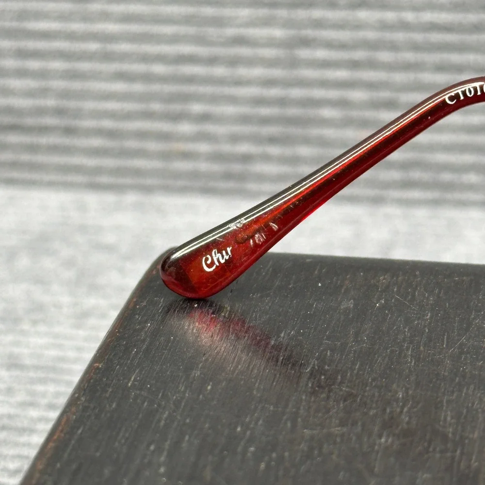 Magnivision Y2k Reading Glasses +1.50 Oval Burgundy Metal CT0107 Hyper Full MVC